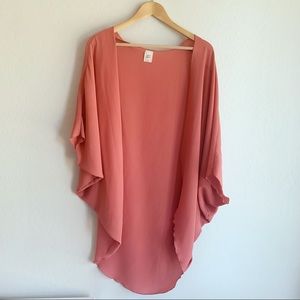 Color Swatch Salmon Flowy Cardigan